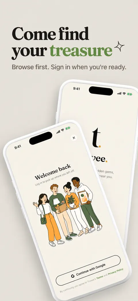 Trovee — Welcome: Browse first. Sign in when you’re ready.