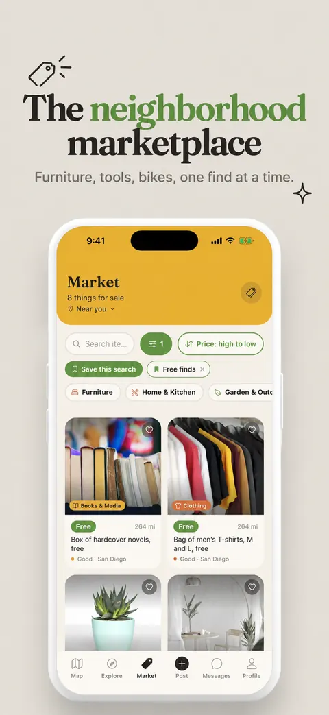 Trovee — Marketplace: The neighborhood marketplace.