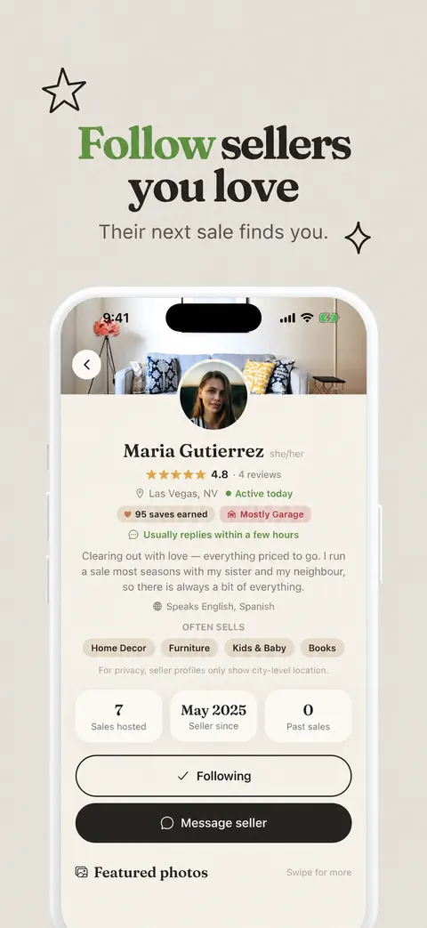 Trovee — Follow: Follow sellers you love.